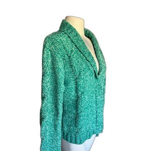 Mudd Green Cable Knit Soft Cardigan Sweater M